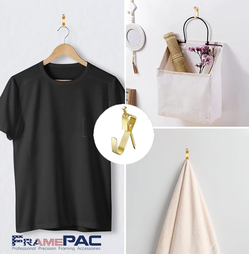 FramePac 130 Pieces Picture Hanging Kit Photo Frame Hanger Hooks with Nails Pictures Painting & Wall Art Hangers Hardware for Drywall & Wooden Wall - Image 4